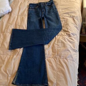AE next level stretch flare dark jeans sz 2